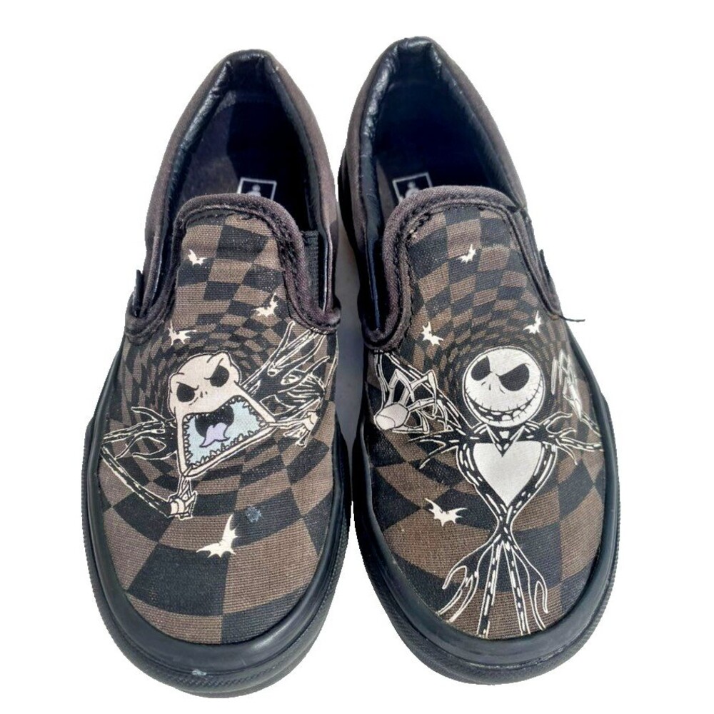 VANS Kids Nightmare Before Christmas Jack Skellington Disney Checkerboard US 13T